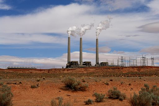 Power plant in desert