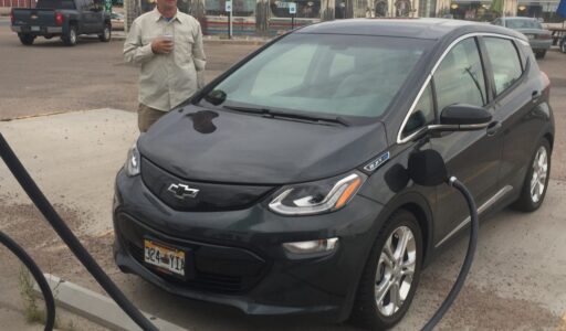 A Chevy Bolt being charged
